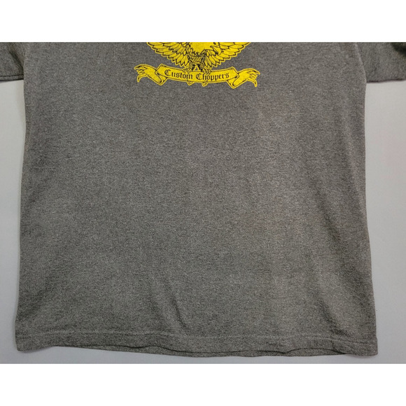 Urban Pipeline T-shirt Mens XL Gray Yellow Graphic Eagle Custom Choppers Tee - Picture 4 of 11